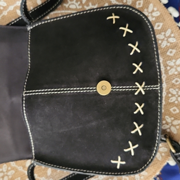 NEW Black suede studded shoulder/cross body bag. - Picture 8 of 8